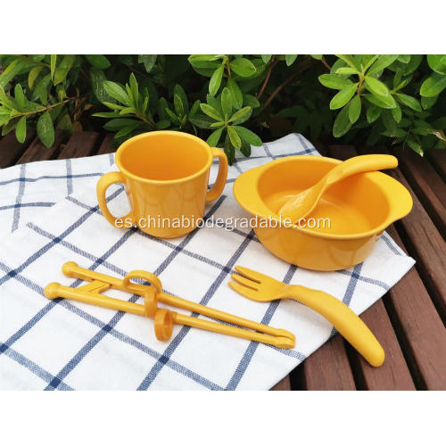 Bio Childware Tableware Bowl Cup Cupk Chopsticks Cuchara